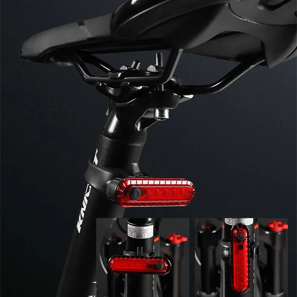 Feu arrière de vélo lumineux - Rechargeable par USB et installation facile